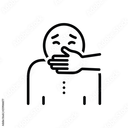 Black line icon for kidnapping