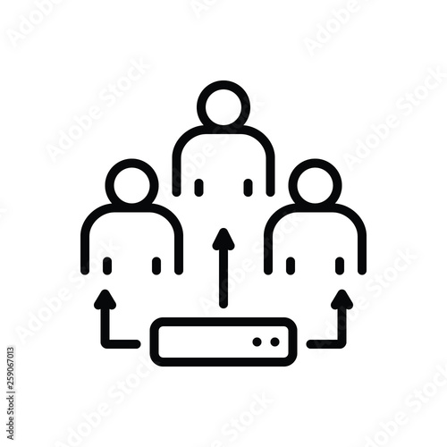 Black line icon for ldap generation