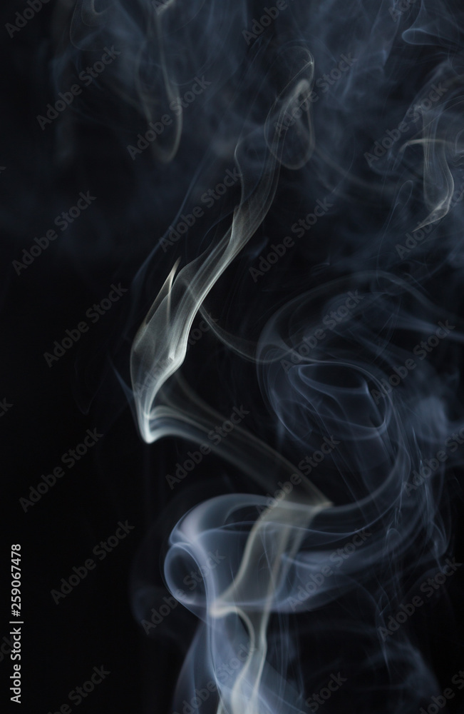 Abstract white smoke on black background Abstract white smoke on black background