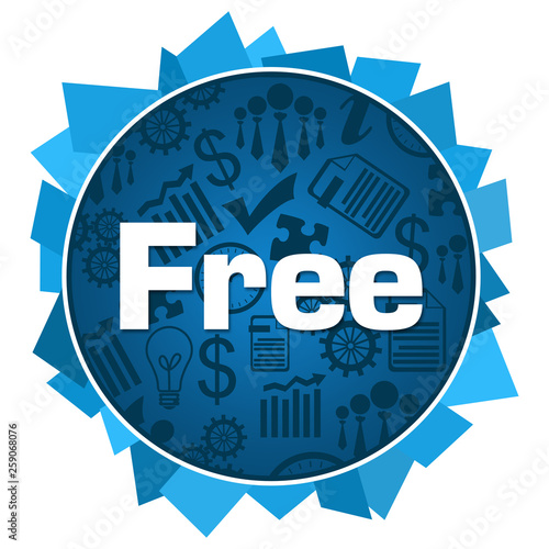 Free Blue Business Symbols Circular  photo