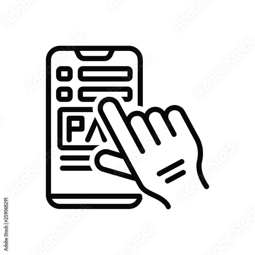 Black line icon for  salary pay