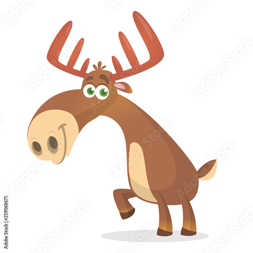 Cool carton moose. Vector illustration isolated