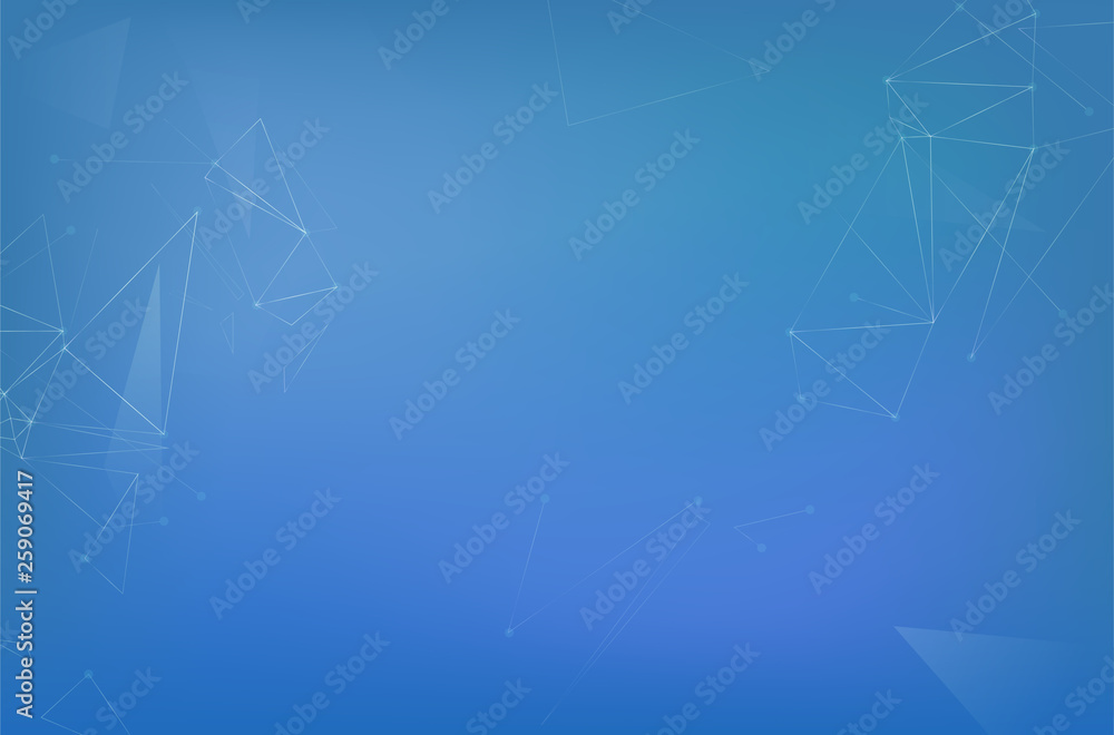 Blue background with abstract triangle shapes