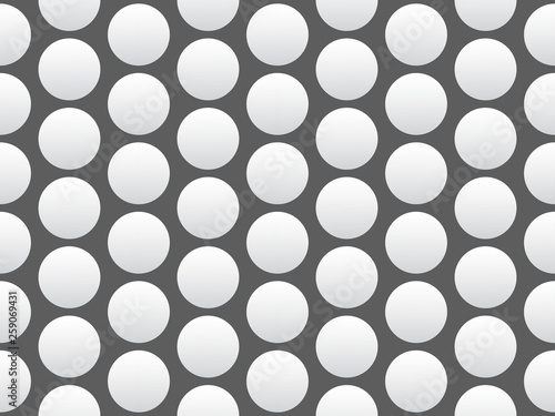 Vector seamless texture with 3d balls on a grey background