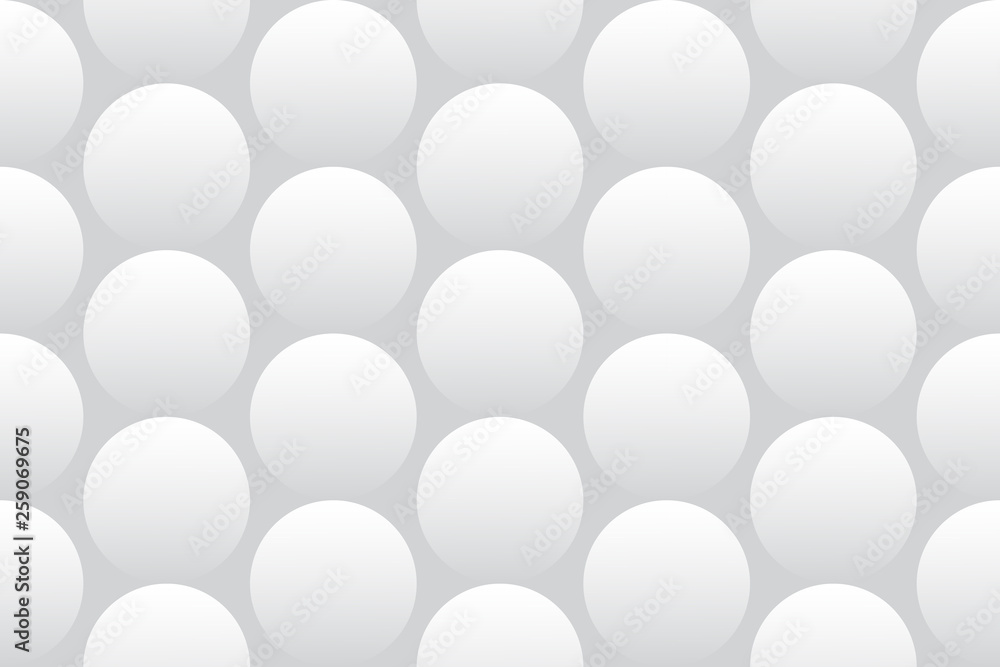 Vector seamless texture with 3d balls on a white background