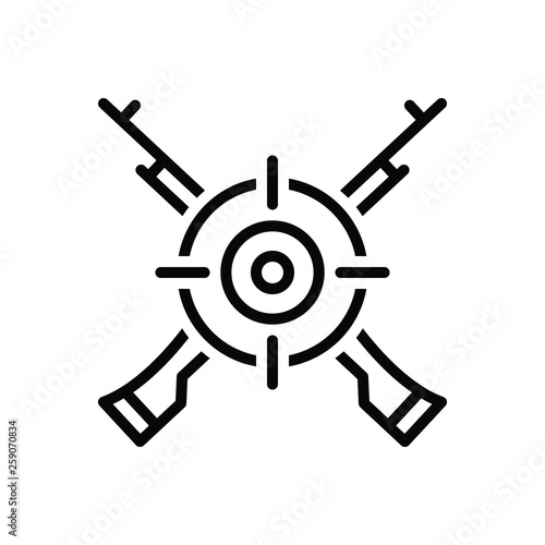 Black line icon for marksman