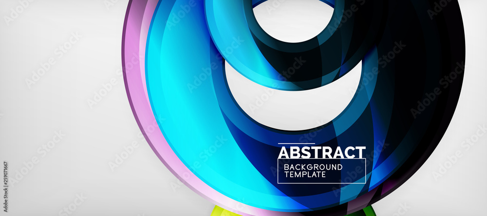 Modern geometric circles abstract background, colorful round shapes with shadow effects Modern geometric circles abstract background, colorful round shapes with shadow effects