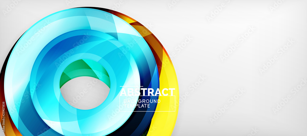 Obraz premium Glossy circles geometric background