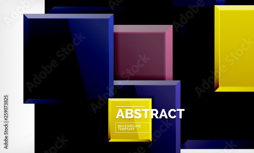 Geometric abstract background, modern square design