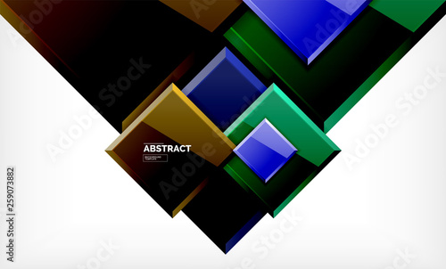 Geometric abstract background, modern square design