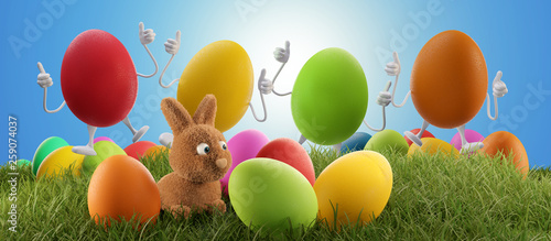 cute Easter bunny and color...