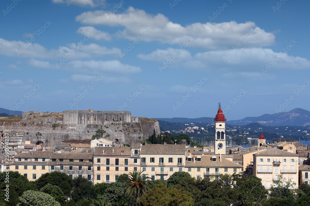 new fortress Corfu city cityscape Greece