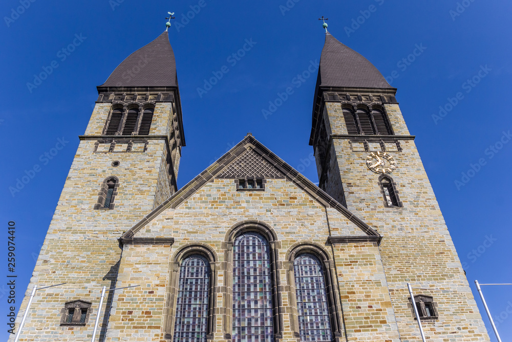 Towers of the St. Clemens church in Rheda-Wiedenbruck, Germany