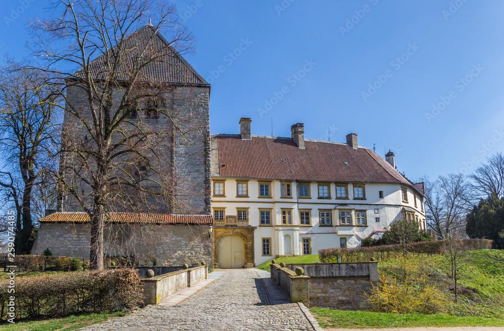 Fototapeta premium Entrance to the historic castle in Rheda, Germany