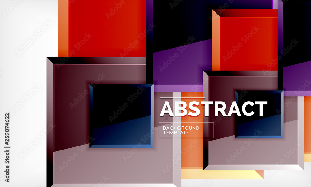 Square abstract background, glossy geometric design Square abstract background, glossy geometric design