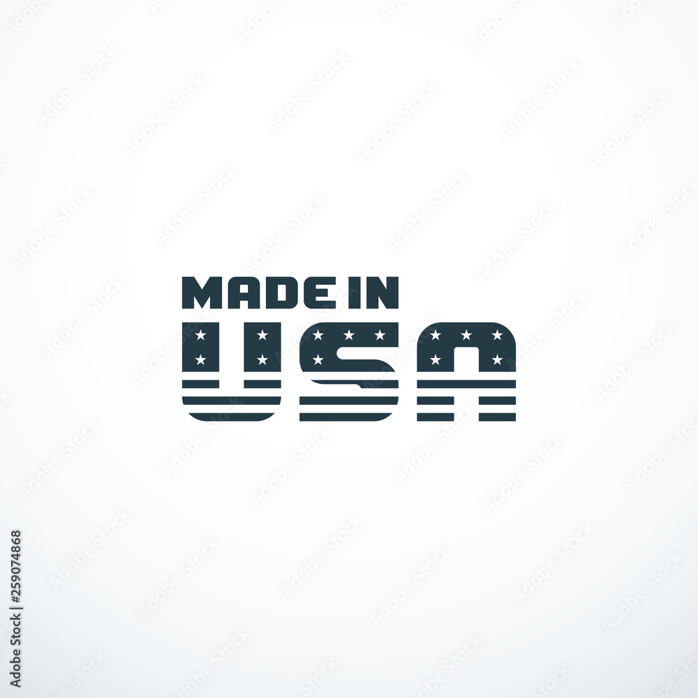 Made in USA badge with USA flag elements. Vector illustration Made in USA badge with USA flag elements. Vector illustration