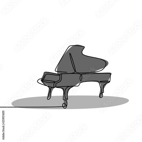 Continuous Drawing Line playing the piano.