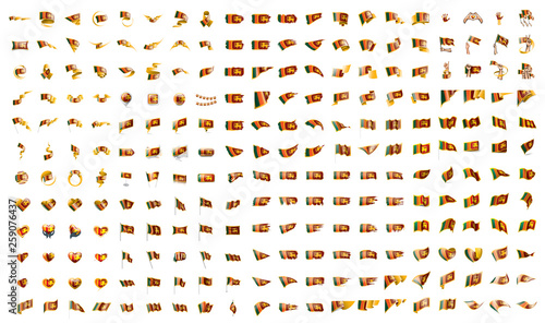 very big collection of vector flags of the Sri Lanka