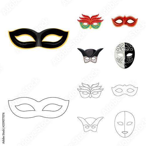 Vector design of luxury and celebration sign. Set of luxury and hide  vector icon for stock.