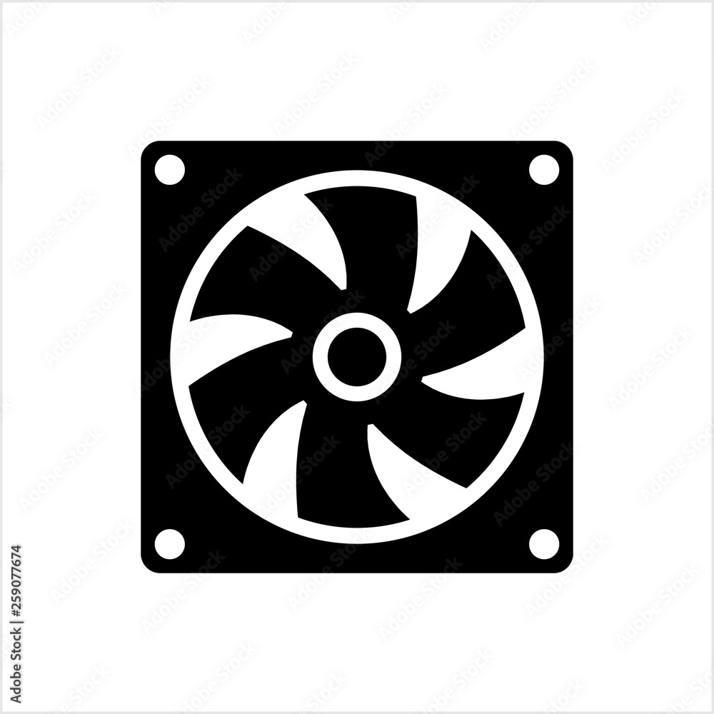 Computer Cooling Fan Icon, Air Cooling Fan