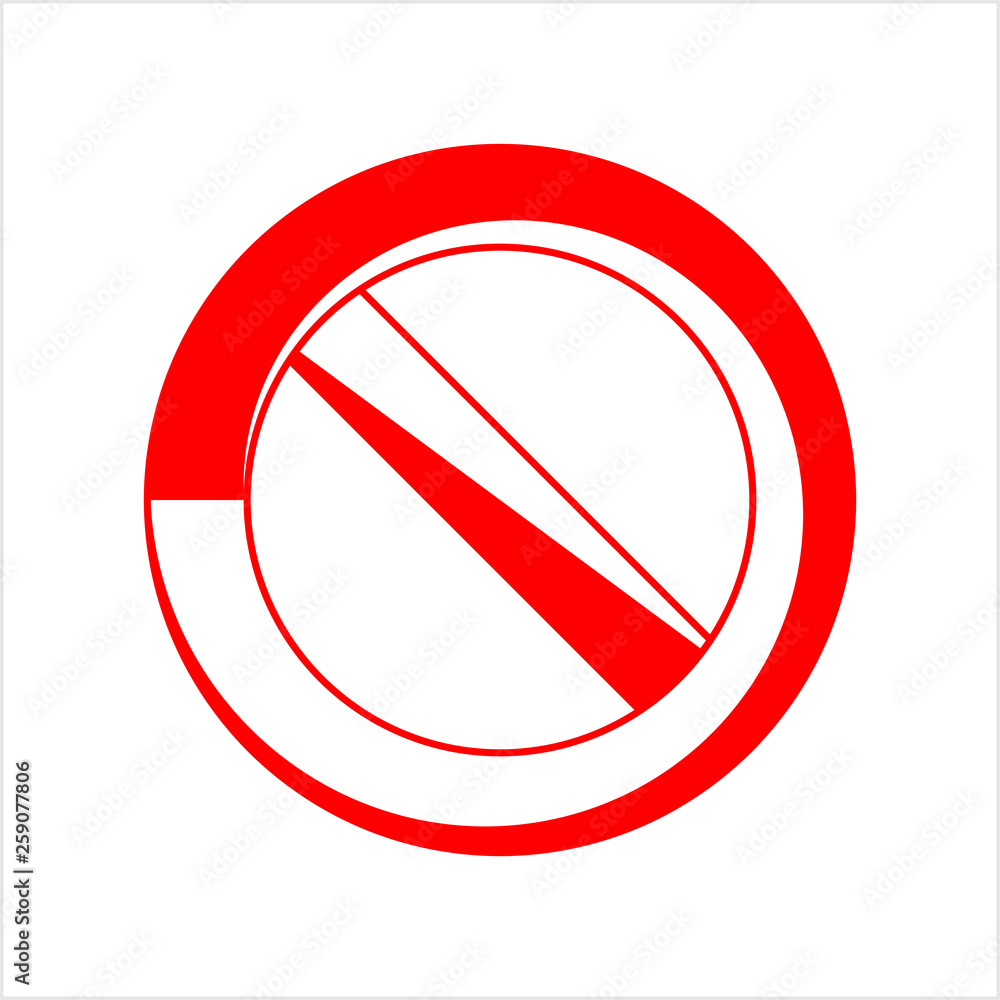 Red Empty Ban Sign, Red Blank Forbidden Sign, No Sign, Not Allowed Blank Sign Red Empty Ban Sign, Red Blank Forbidden Sign, No Sign, Not Allowed Blank Sign