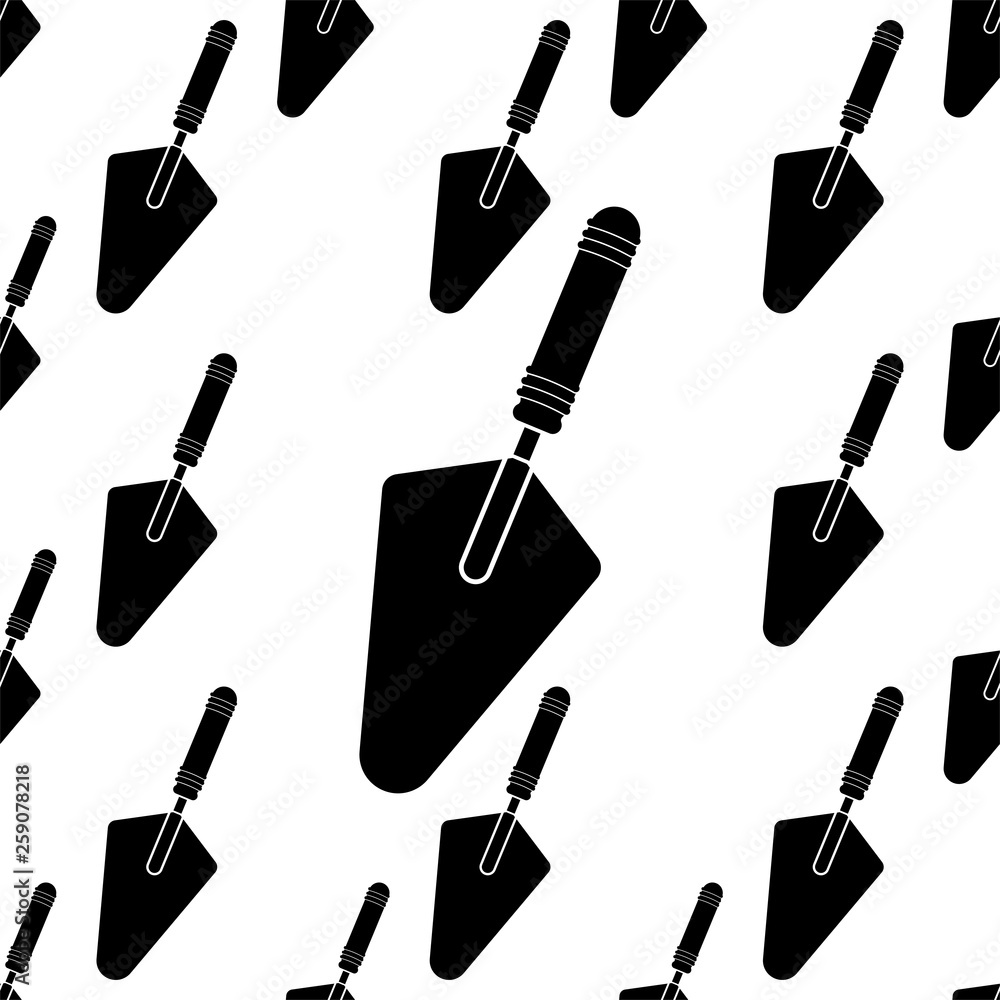 Trowel Icon Seamless Pattern, Trowel Trowel Icon Seamless Pattern, Trowel