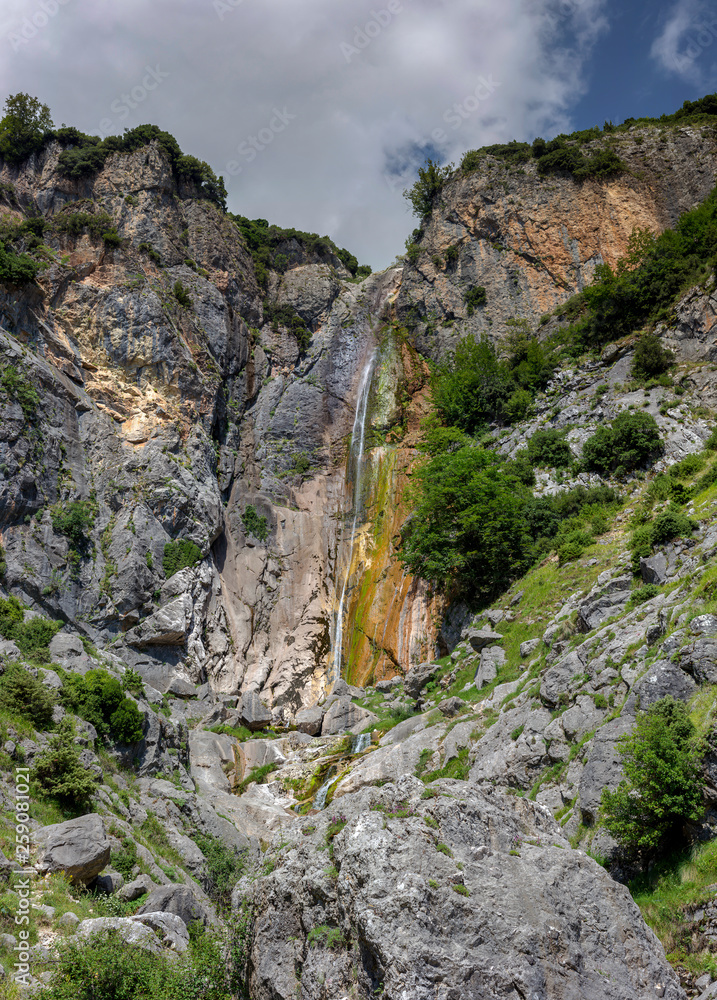 Waterfall in the Athamanian mountains (region Tzoumerka, Greece)