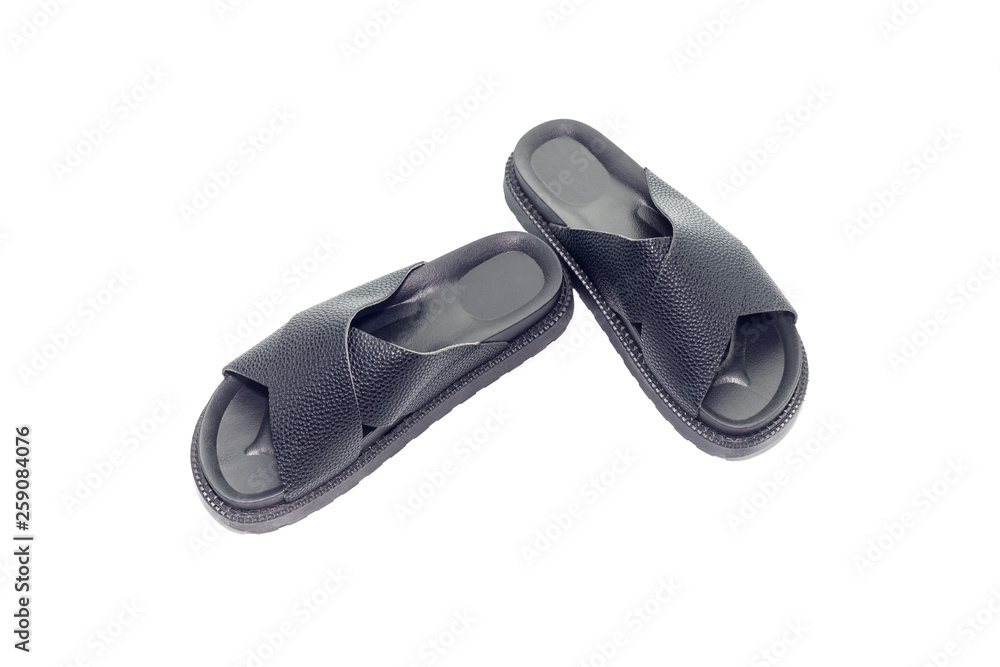 Black, summer shoes from leatherette Black, summer shoes from leatherette