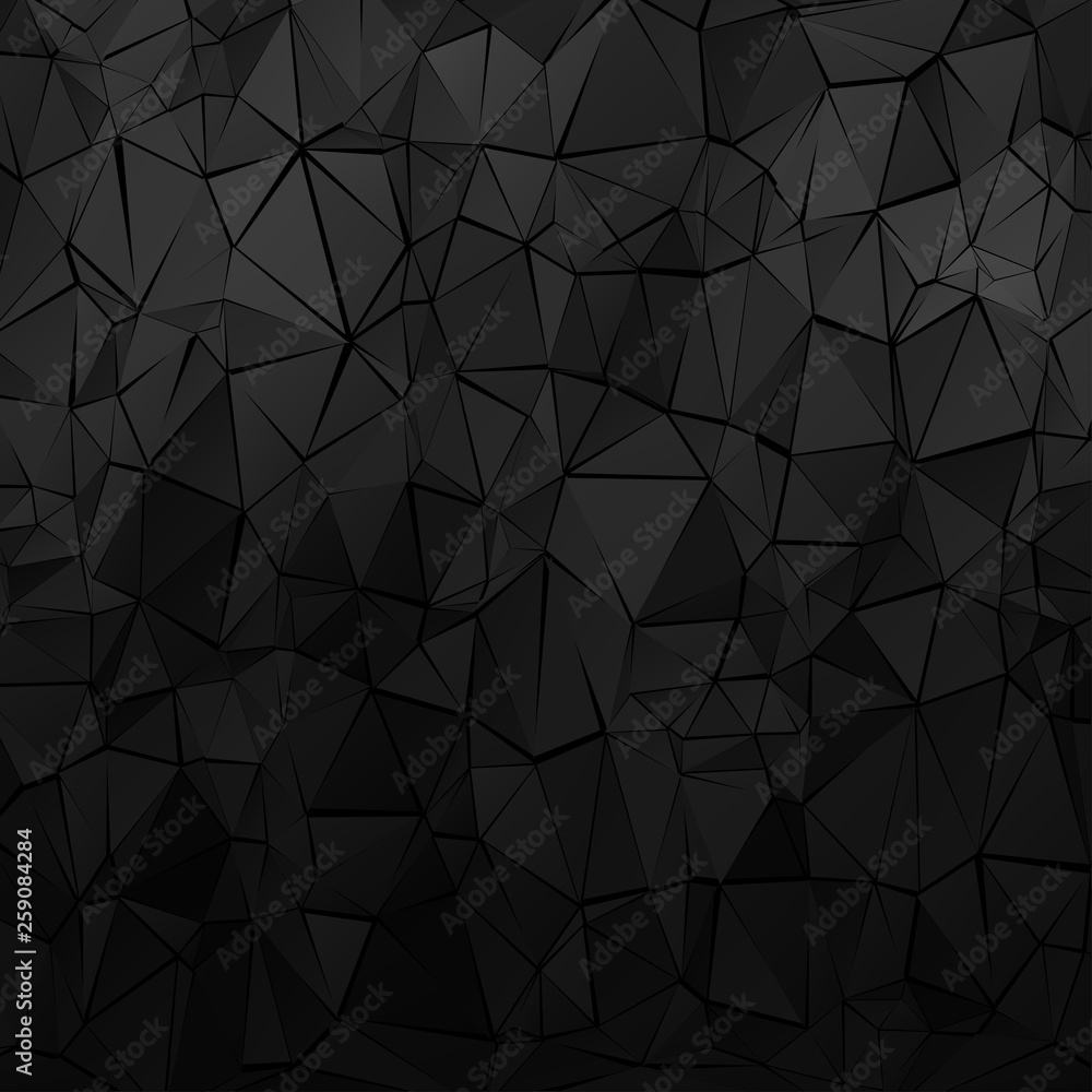 Fototapeta Black Polygonal Background