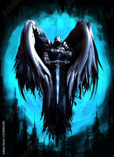 The angel of darkness hover...