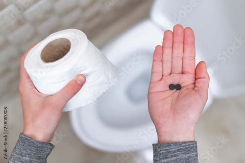 Tableau sur toile Diarrhea concept