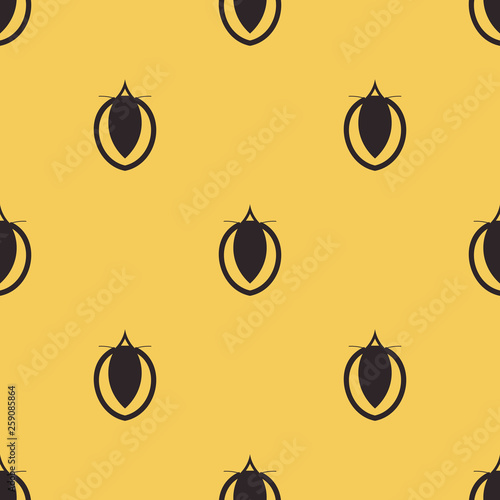Seamless pattern with geometric ornament. Abstract monochrome illustration.