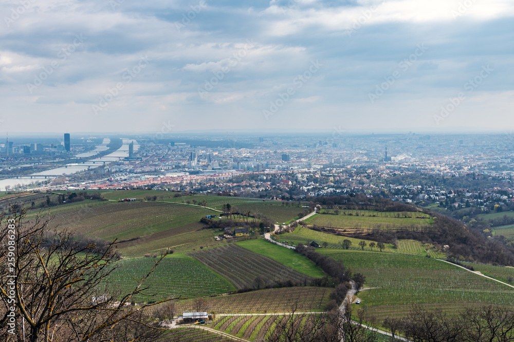 Vienna, Austria in spring , view from Kahlenberg hill. Vienna, Austria in spring , view from Kahlenberg hill.