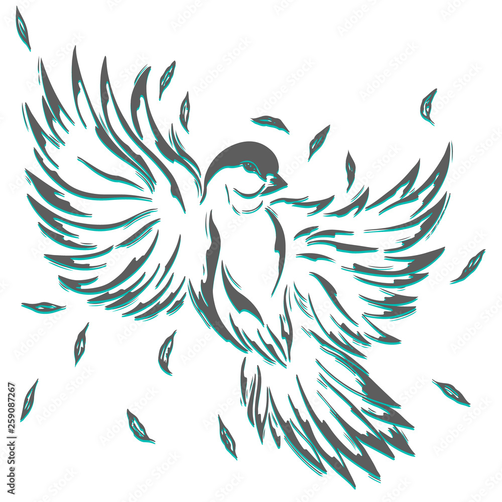 Obraz premium logo titmouse