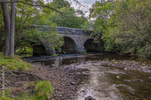 Stone bridge over the River Derwent in Baybridge, County Durham, England, UK