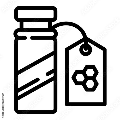 Propolis bottle icon. Outline propolis bottle vector icon for web design isolated on white background