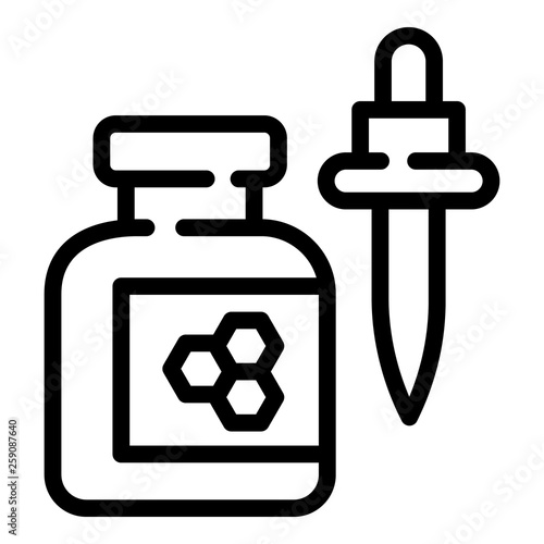 Propolis dropper icon. Outline propolis dropper vector icon for web design isolated on white background