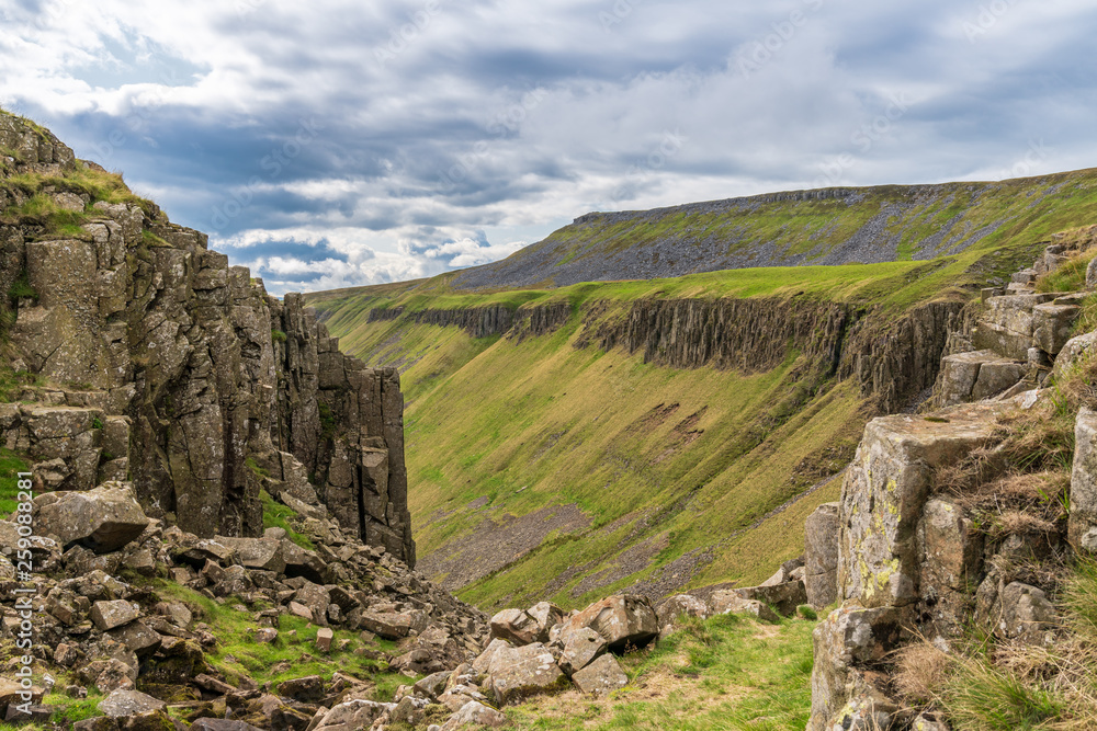 North Pennine landscape at the High Cup Nick in Cumbria, England, UK North Pennine landscape at the High Cup Nick in Cumbria, England, UK