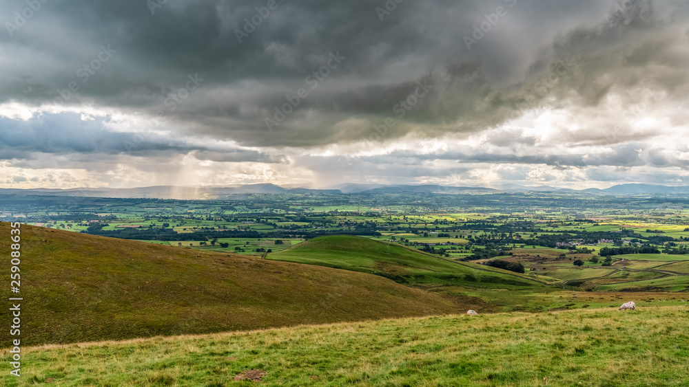 Fototapeta premium North Pennines landscape on the way between Dufton and High Cup Nick in Cumbria, England, UK