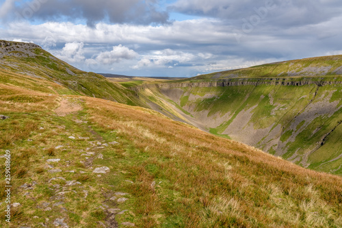 North Pennine landscape at the High Cup Nick in Cumbria  England  UK