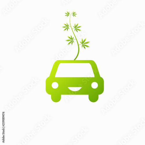 Delivery cannabis. Illustration of a delivery truck icon with a marijuana leaf. Drug consumption Marijuana Legalization. 