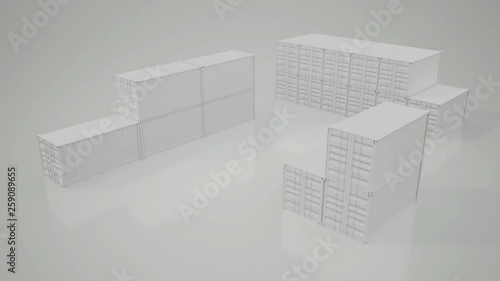 White container box 3D render