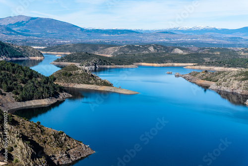 Fototapeta Naklejka Na Ścianę i Meble -  The Atazar reservoir and  dam