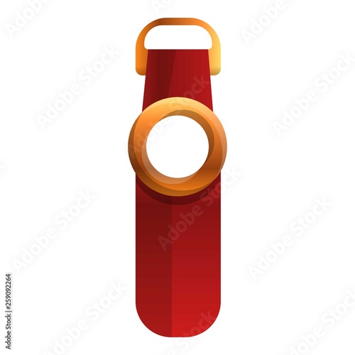 Textile zipper icon. Cartoon of textile zipper vector icon for web design isolated on white background