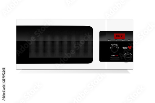 Microwave Oven Isolated on a White Background. Appliances. Isolated