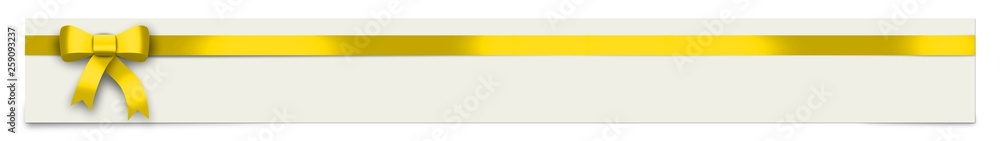 Banner with yellow ribbon and place for your text to different occasions Banner with yellow ribbon and place for your text to different occasions