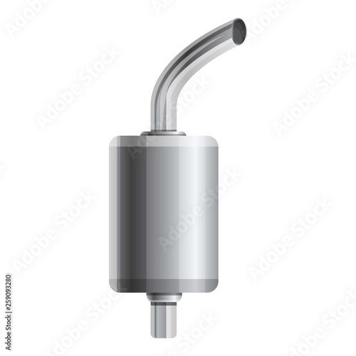 Exhaust pipe icon. Cartoon of exhaust pipe vector icon for web design isolated on white background