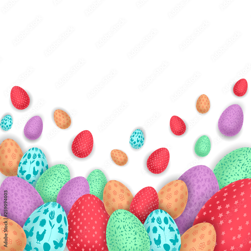 Background with Colorful Easter Eggs Background with Colorful Easter Eggs