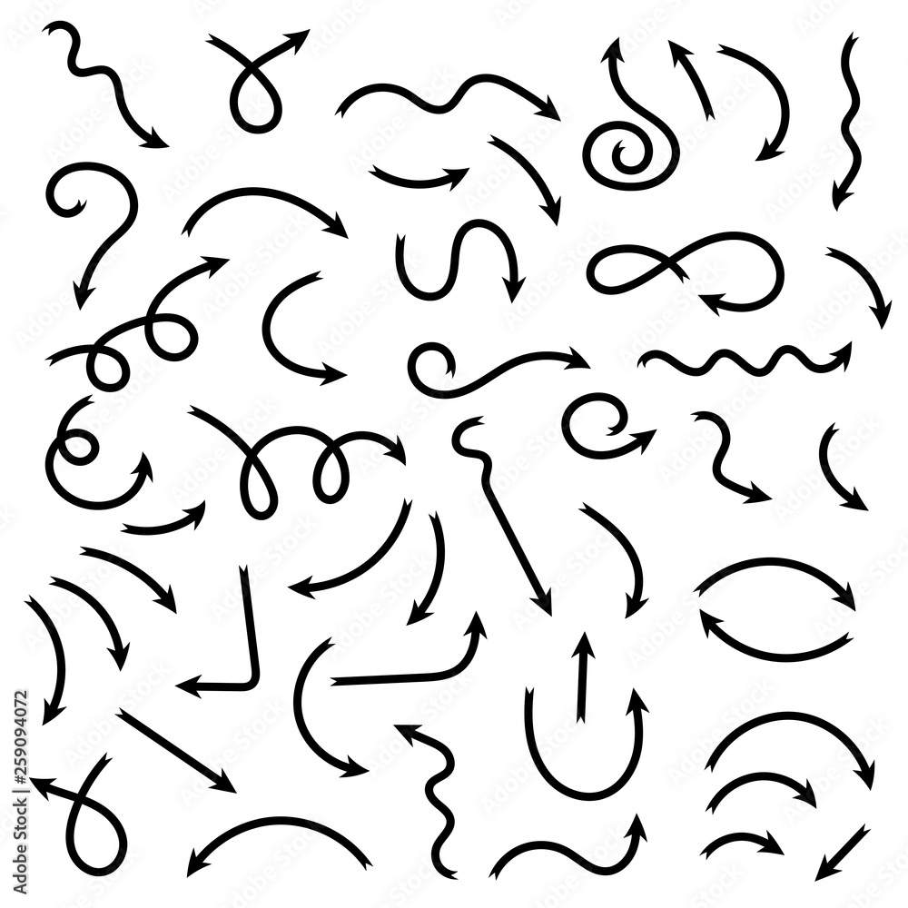 Arrows. Black filigree icons Arrows. Black filigree icons