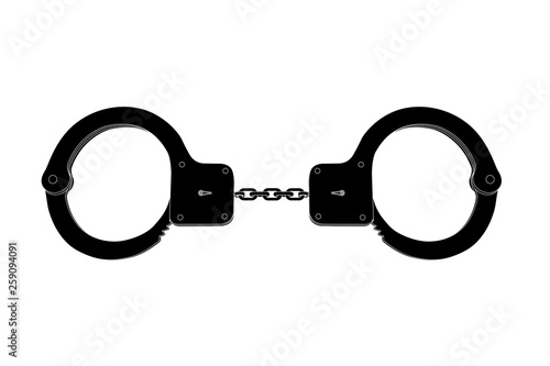 Handcuffs. Black icon